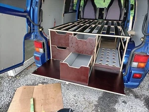 Universal camping box Schubkasten für Bettsystem VW Transporter, Renault Trafic - Bild 1 von 16