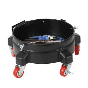 12-Inch Heavy Duty Garage Bucket Dolly, With Lockable Casters - Picture 1 of 8