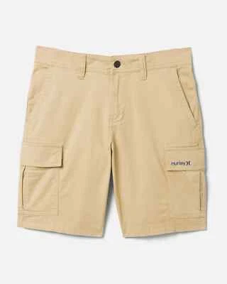 NEW Men's Hurley 20" Stretch Woven Cargo Walk Shorts Khaki Size 36 - Image 1 of 4