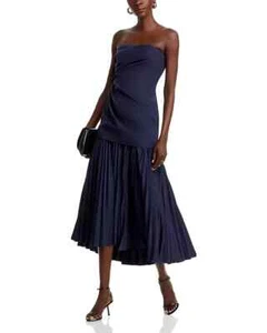 $695 A.L.C. Austin Strapless Dress, Maritime Navy, SIZE- 10 - Picture 1 of 5