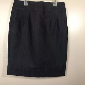 Boston Proper Damen jeansblau Bleistiftrock Taschen Größe 4 - Bild 1 von 7