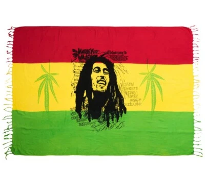 Bob Marley Rasta Sarong Bufanda Falda Cubrir Decoración de Bali + Regalo Aleatorio Foto 1 de 4