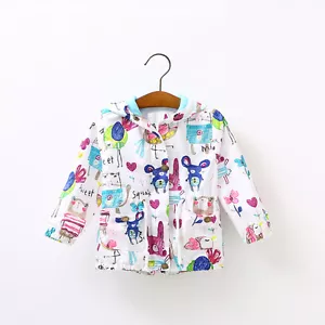 Baby Toddler girls Boys spring Fall Hooded Coat printing Outerwear Jacket - Picture 1 of 10