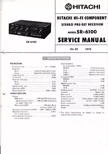 Manual de servicio instrucciones para Hitachi SR-6100 - Imagen 1 de 1