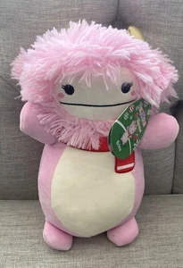 Squishmallows Hug Mees 10 Zoll Brina der rosa Bigfoot Plüschtier Neu mit Etikett - Bild 1 von 2