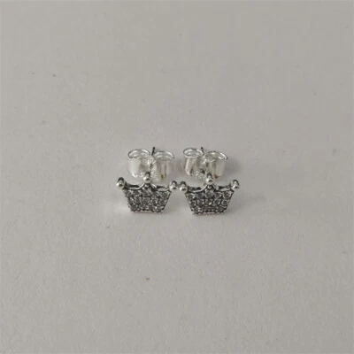 Pandora Sterling Silver Enchanted Crowns Stud Earrings - Изображение 1 из 4