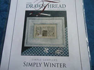 The Drawn Thread Charted Needlework Designs Simple Samplers Simply Winter New - Picture 1 of 2