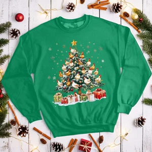 Huhn Weihnachtsbaum Pullover Aquarell Herren und Damen Sweatshirt #MC - Bild 1 von 29