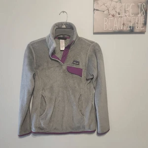 Pullover polar Patagonia para mujer Re-Tool Snap-T gris púrpura XS - Imagen 1 de 4