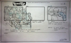 RoboCop Alpha Commando Production 1998 Hand Drawn Storyboard Orion Pictures - Bild 1 von 2