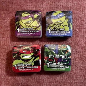 Lote de 4 toallas mágicas Teenage Mutant Ninja Turtle - Imagen 1 de 2