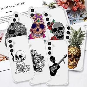 Funda de teléfono con patrón de calavera para Samsung Galaxy A56 A36 A17 S25 S24 S23 cubierta de parachoques - Imagen 1 de 53