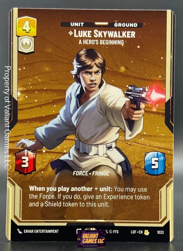 Star Wars Unlimited Luke Skywalker #1033 Prestige Legends Of The Force - Image 1 of 1