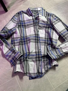 Express Long Sleeve Button-up Men’s Size Large Preppy Design 100% Cotton 16 16.5 - Picture 1 of 7