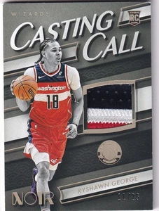 2024-25 Panini Noir NBA No. CCM-KYS Kyshawn George Rookie Patch 11/25 - Picture 1 of 2
