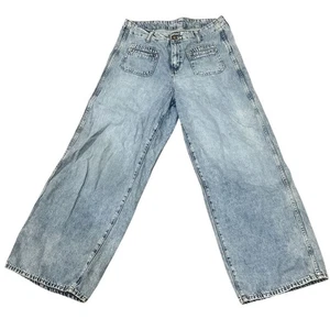 Old Navy Women's High Rise Baggy Wide Leg Jeans Blue Size 10 - Picture 1 of 10