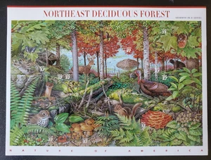 Hoja de estampillas de Estados Unidos #3899 MNH - Lote #92T Bosque caducifolio del noreste - Imagen 1 de 1
