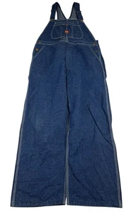 Vintage Big Ben Denim Overalls Mens Size 38x30 USA Made Bibs Farmer Workwear - Picture 1 of 10