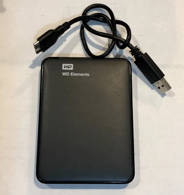 Western Digital WD Elements Portable External Hard Drive 1TB WDBUZG0010BBK - Image 1 of 3