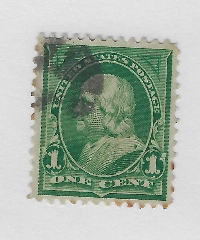 Scott # 279, 1 cent green, Franklin,1898, XF - Image 1 of 1