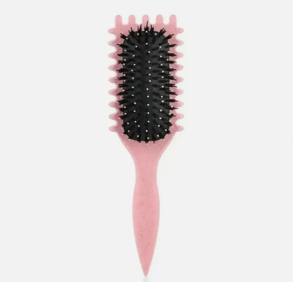 Women's Hollow Curly Hair Comb Anti-Static Scalp Massage Fluffy Hair Brush Pink - Image 1 of 1