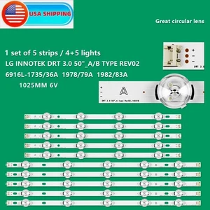 LED strip for LG 50LF6000 50LB5620 50LF6100 50LF5610 50LB570B 50LB5800 50LB580N - Picture 1 of 4