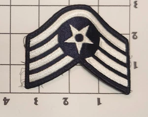 Staff Sergeant Embroidered Blue White Patch United States Air Force Rank - Picture 1 of 1