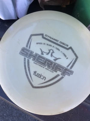 Dynamic Discs Sheriff Fuzion Plastic White 174 grams Distance Driver - Image 1 of 4