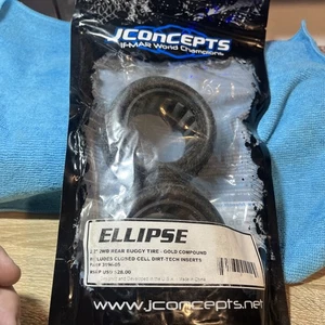 Jconcepts Ellipse Gold Clay Compound Tires for 2wd/4wd 2.2 Rear Buggy JCO319605 - Picture 1 of 2
