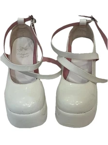 Lolita weiß Plattform Mary Janes Mori Mädchen Harajuku Kawaii Cosplay 6,5 - Bild 1 von 8