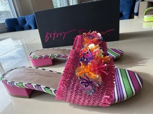 Betsey Johnson Womens Peyten Embellished Slide Sandals Shoes - Picture 1 of 4