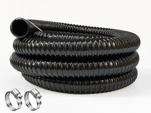 PEISONGFFI 1" ID- 10 Ft Corrugated Water Hose Black Corrugated Strong Flexible P - Picture 1 of 6
