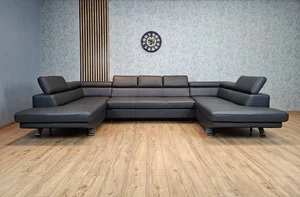 Echtleder Ecksofa "Varsovia U-FORM" 210x370x210 Ledersofa Eckcouch 100% Leder - Bild 1 von 11