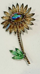 VINTAGE U/S SCHRINER BLUMENBROSCHE MIT LANGEM STIEL - Bild 1 von 5