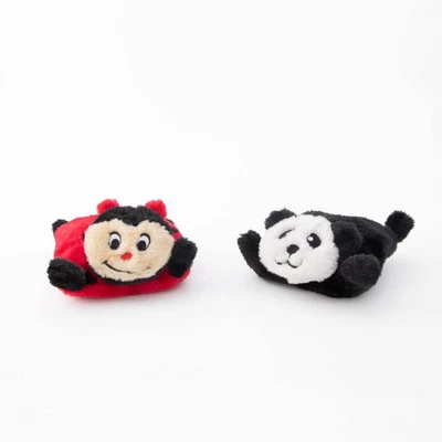 Zippy Paws Squeakie Pads Small Dog Toy - Ladybug & Panda 2-Pack  - Image 1 of 2