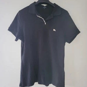 Burberry London Classic Fit Polo Shirt Faded Black Mens L 100% Cotton - Picture 1 of 6