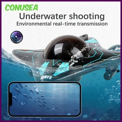 Barco submarino de radiocontrol de 6 canales con cámara control remoto submarino Wifi Fpv control remoto Foto 1 de 4