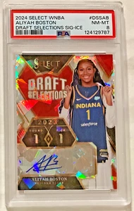 2024 Panini Select WNBA Aliyah Boston #DSSAB Draft Selections Sig-Ice PSA 8 - Imagen 1 de 2