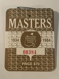 1984 MASTERS BADGE TICKET AUGUSTA NATIONAL GOLF PGA BEN CRENSHAW WINS - Bild 1 von 2