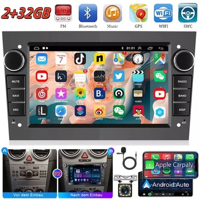 Android Carplay Autoradio GPS Für Opel Corsa C D Zafira B Vivaro Vectra Astra H - Bild 1 von 4