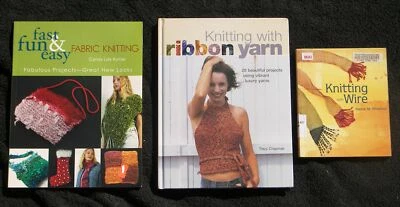 3 BK KNIT​ Knitting with Wire Make Jewelry Ribbon Yarn Knit with Cotton Fabric - Image 1 of 4