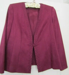 Jacques Vert Ladies Suit 16 Jacket & Skirt Fuchsia Pink Very Good Condition - Picture 1 of 6