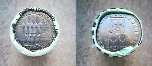PORTUGAL ORIGINAL BANK ROLL OF 25 COINS - 100 ESCUDOS- 1985 - KM# 628 - UNC 🇵🇹 - Picture 1 of 4