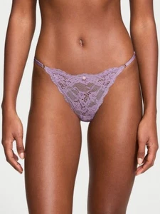 Victoria's Secret Dream Angels Lace Adjustable String Bikini Panty size M Purple - Picture 1 of 9