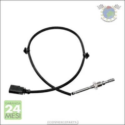 Sensore Temperatura Gas Scarico Ajs Per Audi Q5 A5 A4 #Bk - Immagine 1 di 4