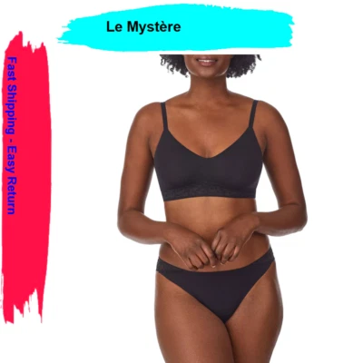 Tanga táctil de algodón Le Mystere, negra, EE. UU. 10 Foto 1 de 4