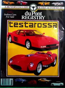Du Pont Registry A Buyers Gallery of Fine Automobiles August 1996 - Picture 1 of 1