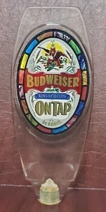VINTAGE BUDWEISER KING OF BEERS ON TAP BUD ON TAP HANDLE 6-1/2" Clear Lucite - Picture 1 of 6