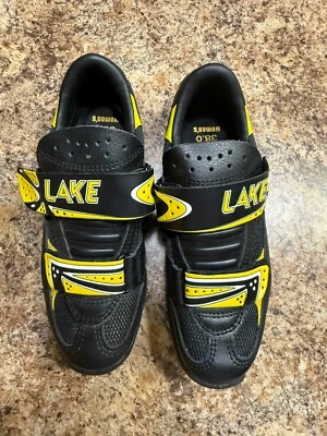 Zapatos de ciclismo LAKE para mujer talla 38 EE. UU. 6,5-7 negro amarillo Foto 1 de 4