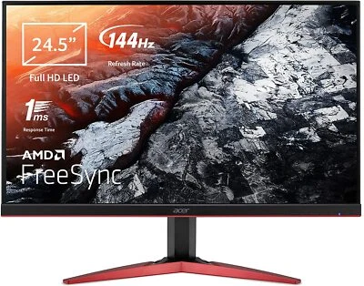 Acer KG251Q Jbmidpx 24.5 inch FHD Gaming Monitor TN Panel FreeSync 165Hz 1ms - Image 1 of 4